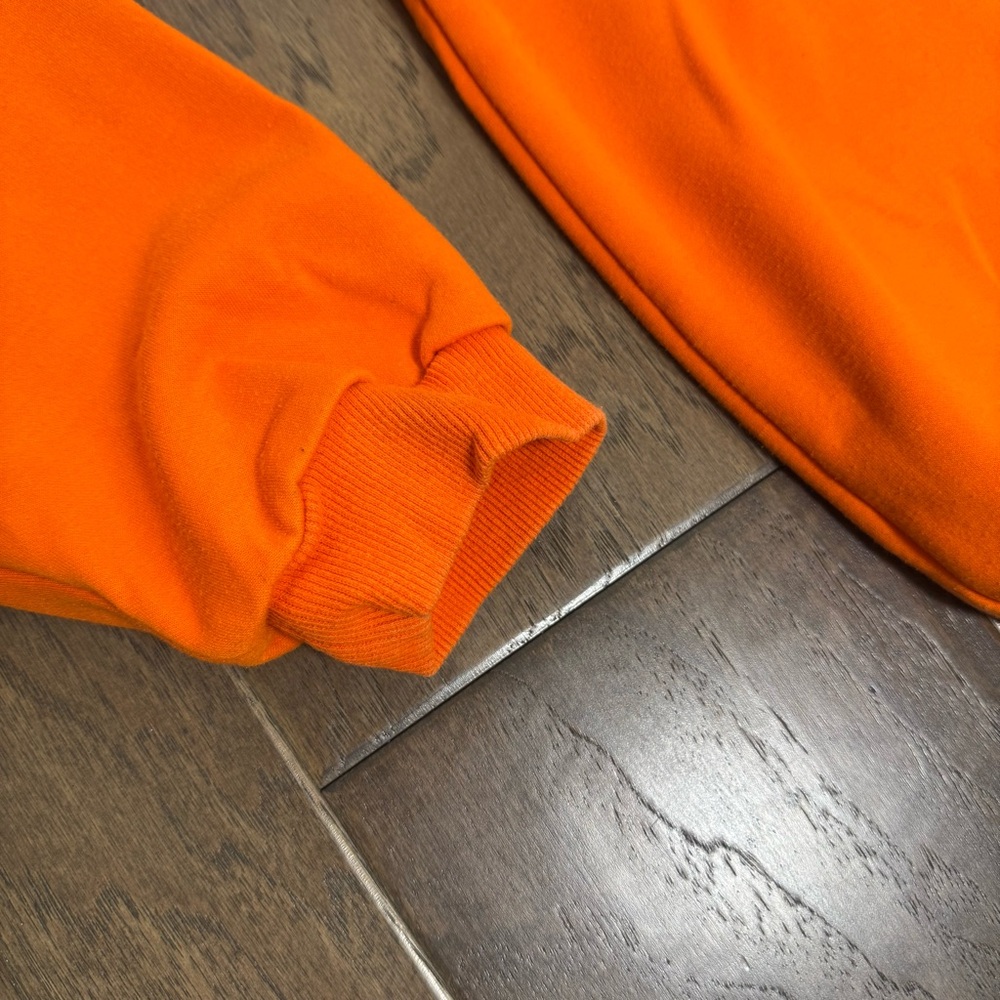 Men's Vibrant Orange Crewneck Sweater - Picture 10 of 16